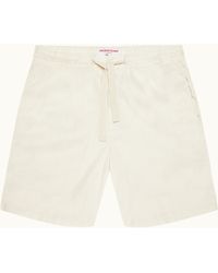 Orlebar Brown - Relaxed Fit Drawcord Linen Shorts - Lyst