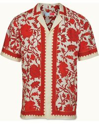 Orlebar Brown - Dragonflower Print Relaxed Fit Capri Collar Shirt - Lyst