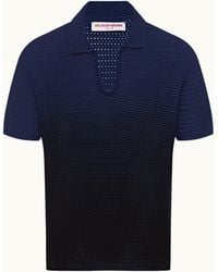 Orlebar Brown - Classic Fit Crochet Effect Organic Cotton Polo Shirt - Lyst