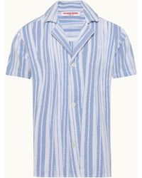 Orlebar Brown - Stripe Luxury Towelling Shirt - Lyst