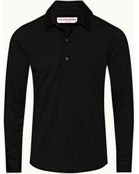 Orlebar Brown - Tailored Fit Long-Sleeve Merino Polo Shirt For - Lyst