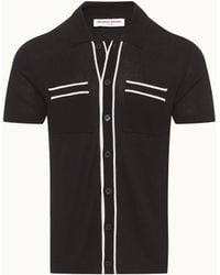 Orlebar Brown - Classic Fit Crepe Texture Cotton & Silk Shirt - Lyst
