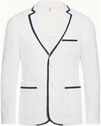 Orlebar Brown Edgar Towelling White Tailored Fit Towelling Blazer