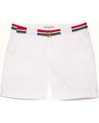 Orlebar Brown - Orlebar Luxury Tailored Swim Shorts With Striped Belt - Lyst