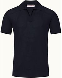 Orlebar Brown - Night Iris Tailored Fit Mercerised Cotton Polo Shirt - Lyst