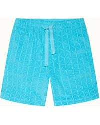 Orlebar Brown - And Automobili Lamborghini Geometric Jacquared Towelling Sweat Shorts - Lyst