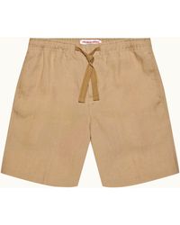 Orlebar Brown - Relaxed Fit Italian Linen Drawcord Shorts - Lyst