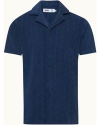 Orlebar Brown - And Automobili Lamborghini Jacquard Relaxed Fit Capri Collar Cotton Shirt - Lyst