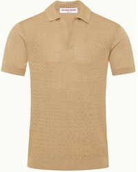 Orlebar Brown - Silk-Cotton Polo Shirt Lightweight Knitted Style - Lyst
