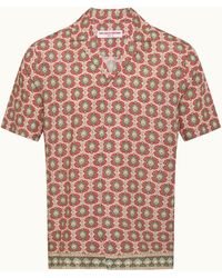 Orlebar Brown - Passetto Printed Linen Shirt - Lyst