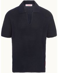 Orlebar Brown - Classic Fit Organic Cotton Crochet Polo Shirt - Lyst