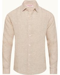Orlebar Brown - Tailored Long Sleeve Linen Shirt - Lyst