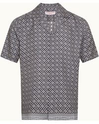 Orlebar Brown - Relaxed Fit Capri Collar Paisley Season Print Silk Shirt - Lyst