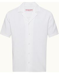 Orlebar Brown - Relaxed Fit Capri Collar Open Weave Italian Cotton Shirt - Lyst