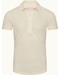 Orlebar Brown - Tailored Fit Linen Polo Shirt - Lyst