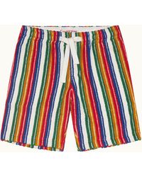 Orlebar Brown - Classic Fit Stripe Jacquard Cotton Towelling Sweat Shorts - Lyst