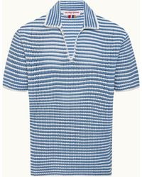 Orlebar Brown - Luxury Stripe Knitted Polo Shirt - Lyst