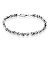 OROVIVO - Kordel S 2 Damen Armkette Silber 925 B 4,5 Mm, Armkette Ohne Stein - Lyst