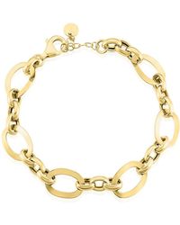 OROVIVO - Angelique Damen Armkette Silber Vergoldet 925 Oval B 11,3 Mm, Armkette Ohne Stein - Lyst