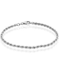 OROVIVO - Kordel S Damen Armkette Silber 925 B 3 Mm, Armkette Ohne Stein - Lyst