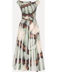 Oscar de la Renta - Abstract Butterfly Cotton Poplin Dress - Lyst