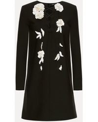 Oscar de la Renta - Floral Lace-Up Shift Dress - Lyst