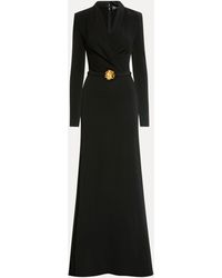 Oscar de la Renta - Peony Belt Cady Gown - Lyst