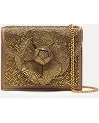 Oscar de la Renta - Crystal Pav Mini Tro Bag - Lyst