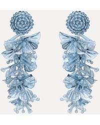 Oscar de la Renta - Sequin Tassel Clip-On Earrings - Lyst