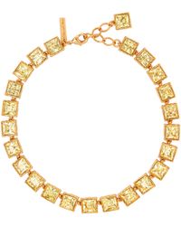 Oscar de la Renta - Large Stone Tennis Necklace - Lyst