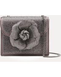 Oscar de la Renta - Crystal Pav Mini Tro Bag - Lyst