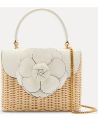Oscar de la Renta - Wicker Mini Tro Bag - Lyst