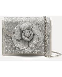 Oscar de la Renta - Crystal Pav Mini Tro Bag - Lyst