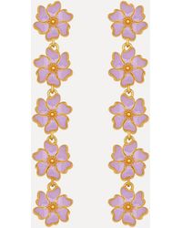 Oscar de la Renta - Enamel Cherry Blossom Drop Earrings - Lyst