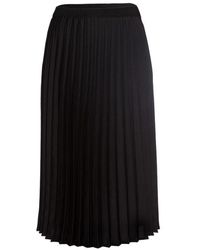 More & More Shiny Plissee Skirt Black