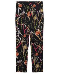EsQualo Trousers Chain Print Print - Multicolour