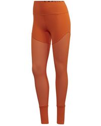 adidas - Karlie Kloss Mesh High-Taille Lange Strumpfhosen Orange - Lyst