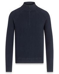 Belstaff Tide Quarter Zip Sweater Dark Ink - Blue