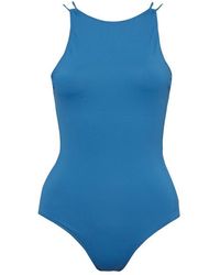 French Connection Cross Back Swimming Costume Carribean - Blue