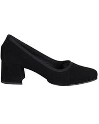 Filippa K - Fei Mid Heel Shoe Black Sued - Lyst