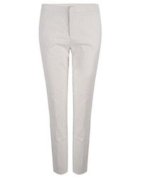 EsQualo Trousers Chino Striped Off White / Beige - Multicolour
