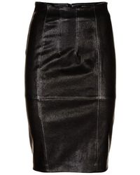 Guess org Skirt Real Leather Livre - Black