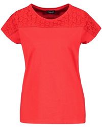 Taifun Top With Lace Red