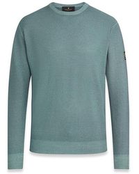Belstaff Horizon Crew Neck Sweater Faded Teal - Green