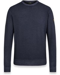 Belstaff Horizon Crew Neck Sweater Dark Ink - Blue