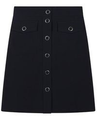 Filippa K Panel Button Skirt Navy - Blue