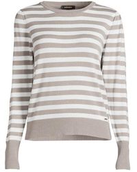 More & More Pullover New Grey Knitted Small Yarn Stripe