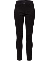 More & More Jersey Velour Patched Trousers Black
