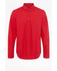 Heren Kleding voor voor Overhemden voor Casual en nette overhemden French Connection Katoen Workwear Jersey Shirt Rood in het Rood voor heren 
