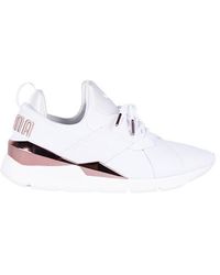 PUMA Muse Maia Luxe White Shoes | Lyst UK